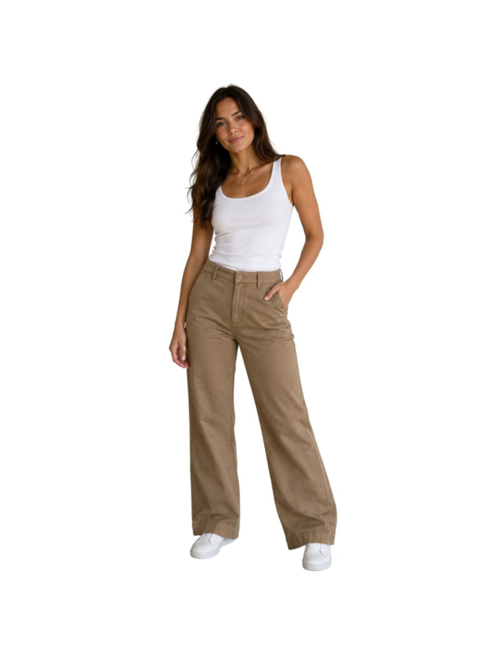 NWT lands end fit 2 sz 16 khaki boot cut mid rise chino pants career casual work